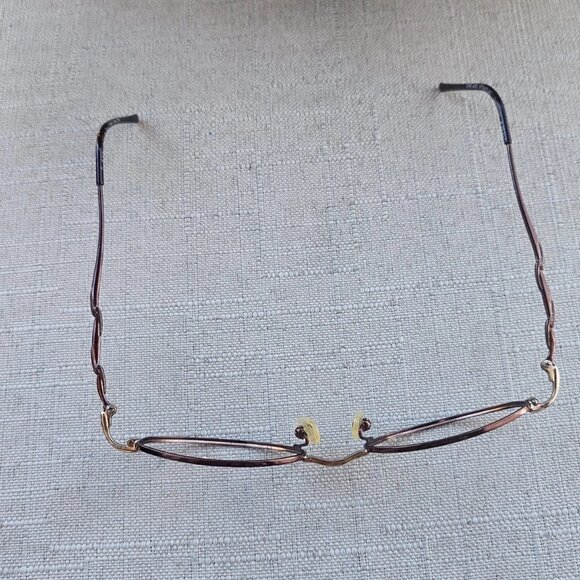 Vintage Kirkland Signature Eyeglasses Frame Brown/Gold Tone Glasses Made Italy - Picture 13 of 13